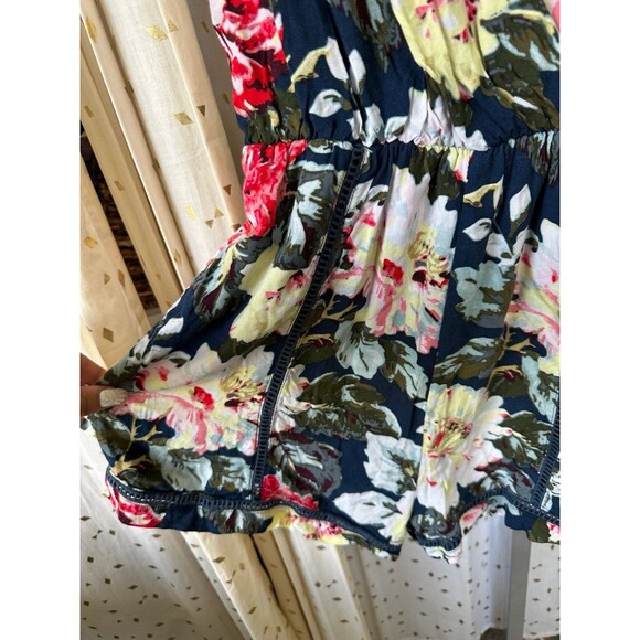 Lulus Mink Pink Nothing Like the Wild Surplice Floral Print Romper Playsuit S - Picture 7 of 10